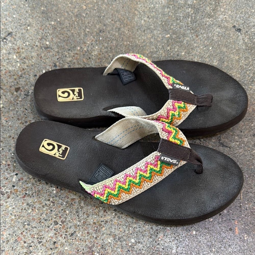 Teva Multicolor Zigzag Sandals - image 2